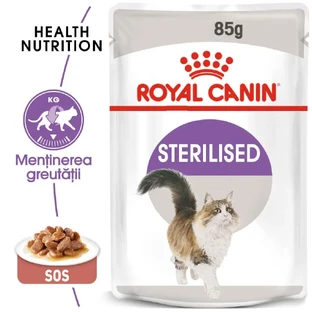ROYAL CANIN Sterilised Adult, влажный корм для стерилизованных кошек, (в соусе), 85 г