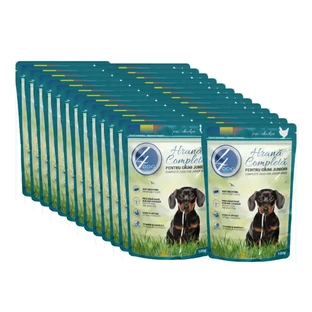 4DOG Junior, XS-XL, курица, саше влажный корм для собак младших пород, (в соусе), бакс, 100г х 24шт