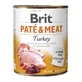 BRIT Pate & Meat, індичка, консерви беззернові вологі для собак, (паштет з шматочками м'яса), 800г