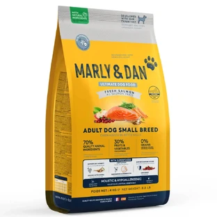 MARLY&DAN Adult Small Breed, XS-S, Salmon, беззерновой сухой корм для собак, 4 кг