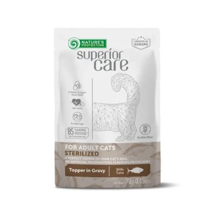 NATURES PROTECTION Superior Care Superior Care Sterilised, Тунец, саше однобелковый влажный корм для стерилизованных кошек, (топпинг), 70г, 70г