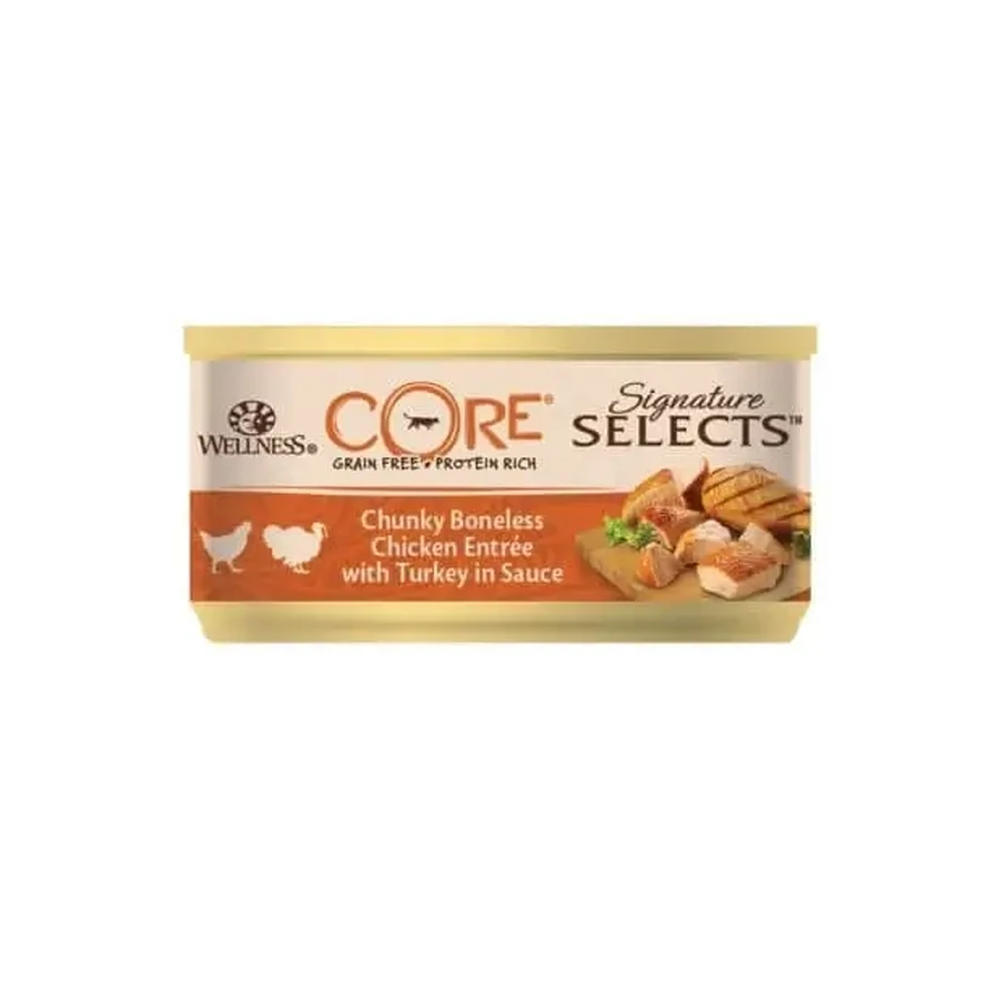 Wellness Core Signature Select Wellness Core Signature Select Влажный корм с курицей и индейкой в соусе, 79 г.: цены и характеристики