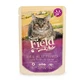 SAM'S FIELD True Meat Fillets, индейка и морковь, саше беззерновой влажный корм для кошек, (в соусе), 85 г