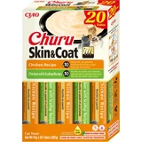INABA Churu Churu Skin&Coat Chicken Varieties, куряче м'ясо, беззернові ласощі для котів, (пюре), 280г