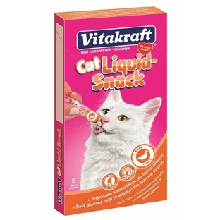 Vitakraft Жидкий корм для кошек с крысой и бета-глюканом, 6х15 г