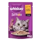 WHISKAS Tasty Mix Creamy Creations, мед и индейка, саше влажный корм для кошек, (в соусе), 85 г