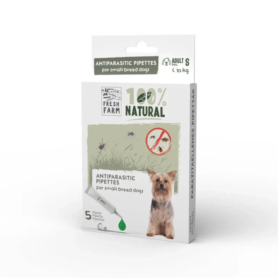 FRESH FARM, натуральна зовнішня дегельмінтизація для собак, XS-S, репелентна піпетка, 2мл х 5шт: ціни та характеристики