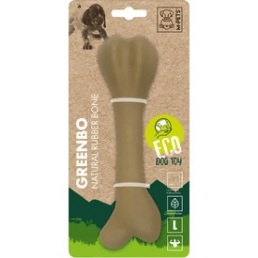 M-PETS Greenbo, жувальна іграшка для собак L, для прорізування зубів, гумова, коричнева, 20 см: ціни та характеристики