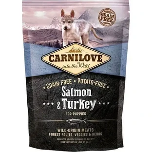 CARNILOVE Junior S-XL, Лосось и Индейка, беззерновой сухой корм для собак младших пород, 1,5 кг