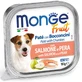 MONGE Фрукты, XS-XL, Лосось и Груши, беззерновой влажный корм для собак, (в собственном соку), 100г, 100г