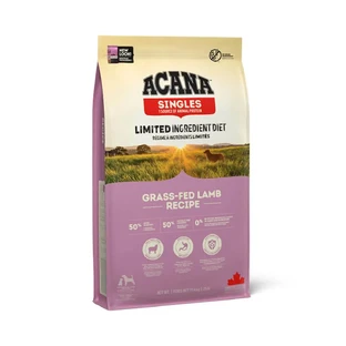 ACANA Singles Grass-Fed Lamb, Ягненок и Яблоко, однобелковый беззерновой сухой корм для собак, 2 кг