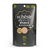 SCHESIR After Dark Velvet Mousse, курячий, пакетик вологого беззернового корму для котів, (мус), 80г