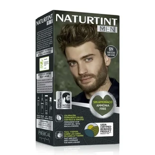 Naturtint Men Перманентное окрашивание волос и бороды для мужчин, без аммиака 6N - темный блондин