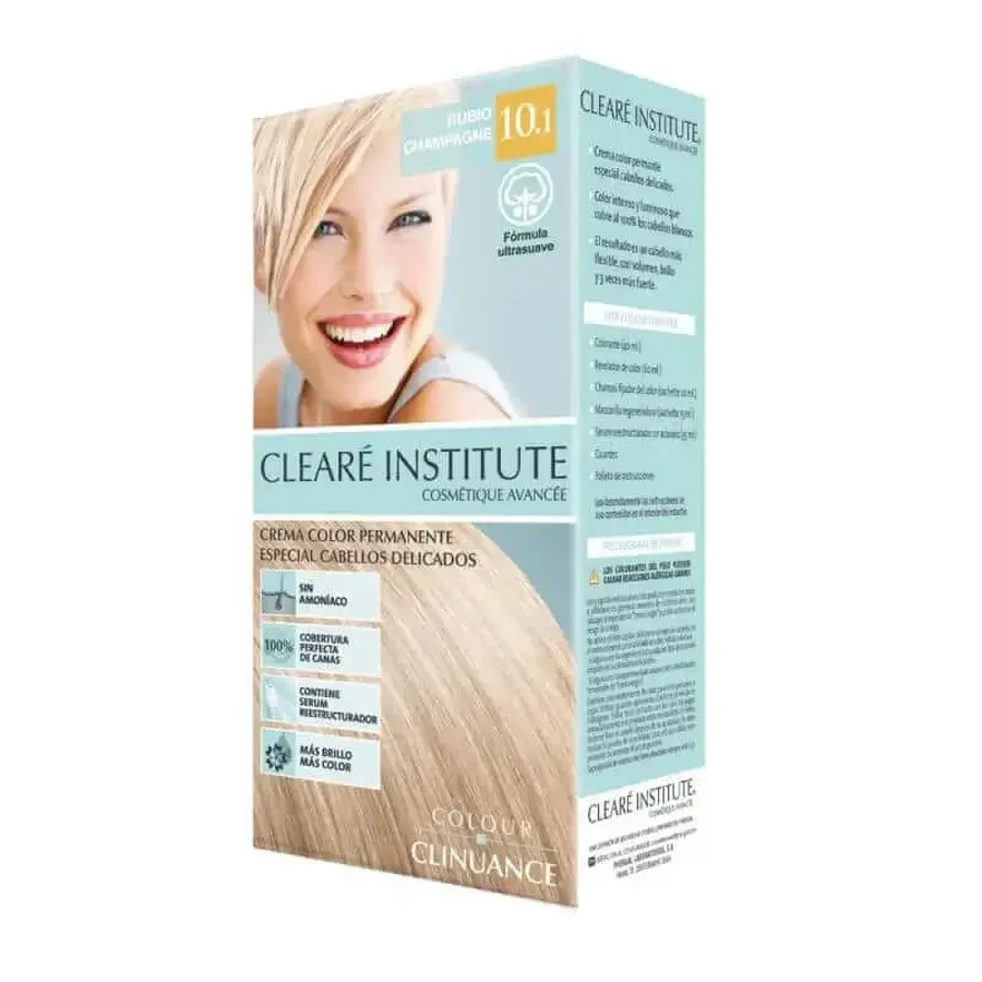 Безбарвна стійка фарба без аміаку Clearé Institute Colour Clinuance 10.1 Шампань-русявий: ціни та характеристики
