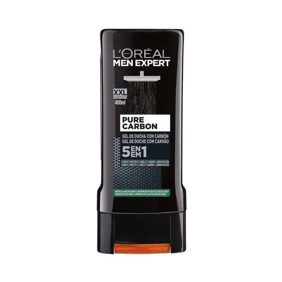 Гель для душу L'Oréal Paris Men Expert Pure Carbon: Total Clean 5 в 1, очищення та зволоження: ціни та характеристики