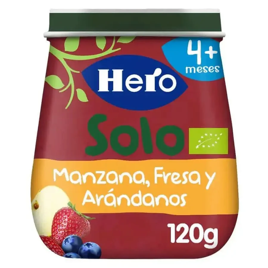 Hero Baby Eco Apple, Strawberry & Blueberry Solo Jar 120G: цены и характеристики
