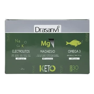 Drasanvi Keto Pack Електроліти 60 капсул + Магній 60 таблеток + Омега 3, 30 перлин