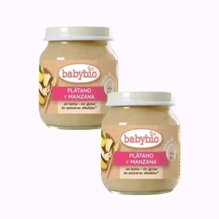 Babybio Яблуко-банан, упаковка 2 х 130 г