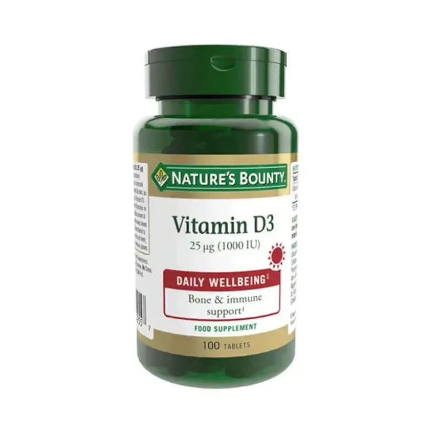 Nature'S Bounty Vitamin D3 25Mcg 1000 Ui - 100 таблеток: ціни та характеристики