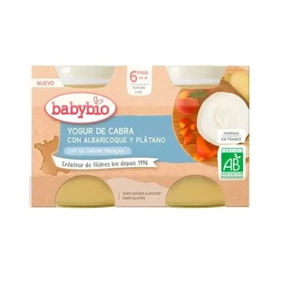 Babybio Абрикосово-банановий йогурт - 2X130 г