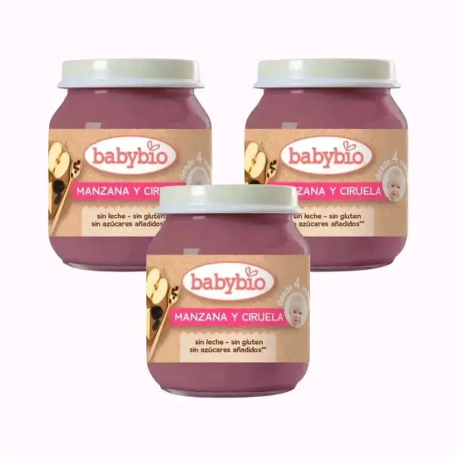 Babybio Яблоко-слива, упаковка 3 х слива, 130 г: цены и характеристики