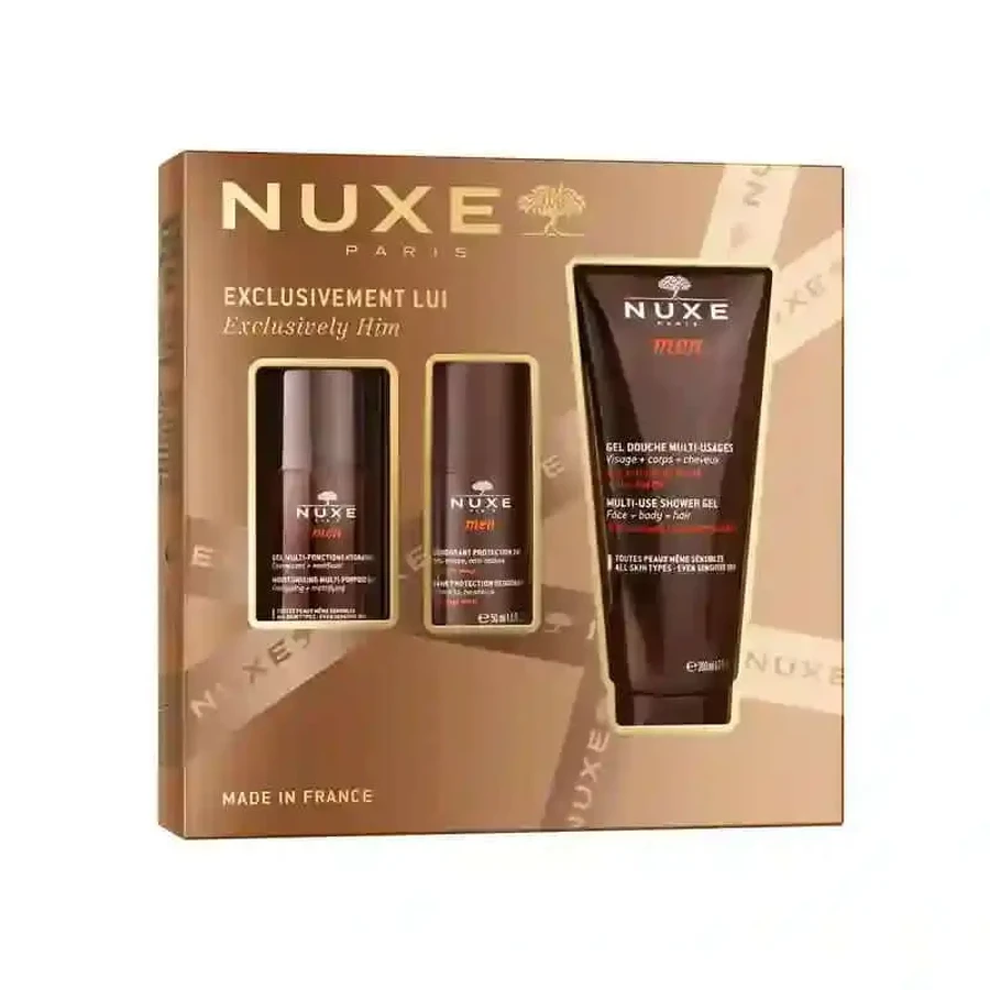 Nuxe Nuxe Men Exclusive Gift Box for Men Увлажняющий гель + дезодорант + гель для душа: цены и характеристики