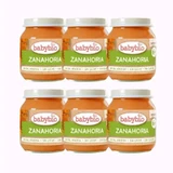 Babybio Баночка с морковью, упаковка 6 х 130 грамм