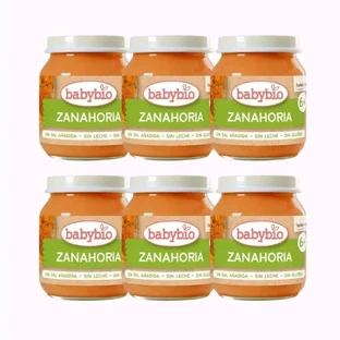 Babybio Баночка для моркви, упаковка 6 х 130 грамів