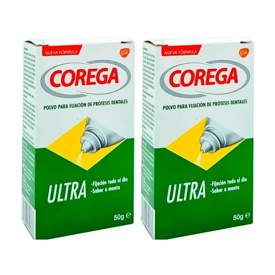 Клейовий порошок Corega Duplo Ultra, 2 x 50 г: ціни та характеристики