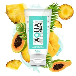 Лубрикант Aqua Travel на водной основе со вкусом тропических фруктов - 50 мл