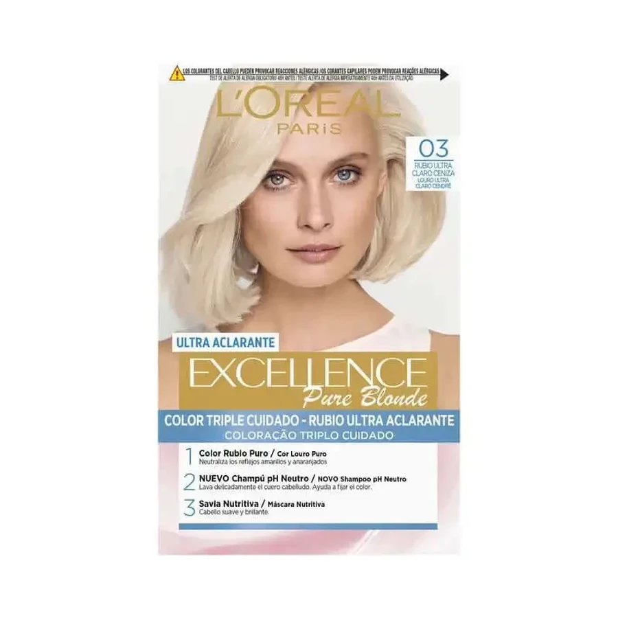 L'Oréal Paris Excellence Pure Blonde Ultra-Lightening - Оттенок 03 Ultra Light Ash Blonde: цены и характеристики