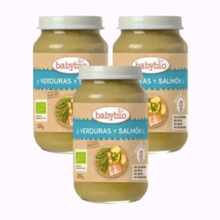 Babybio Menu Tradition Salmon, упаковка 3 x 200 грамм