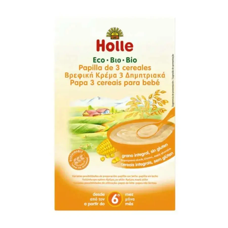 Каша Holle Bio Три злаки цільнозернова, з 6 місяців 250 г: ціни та характеристики