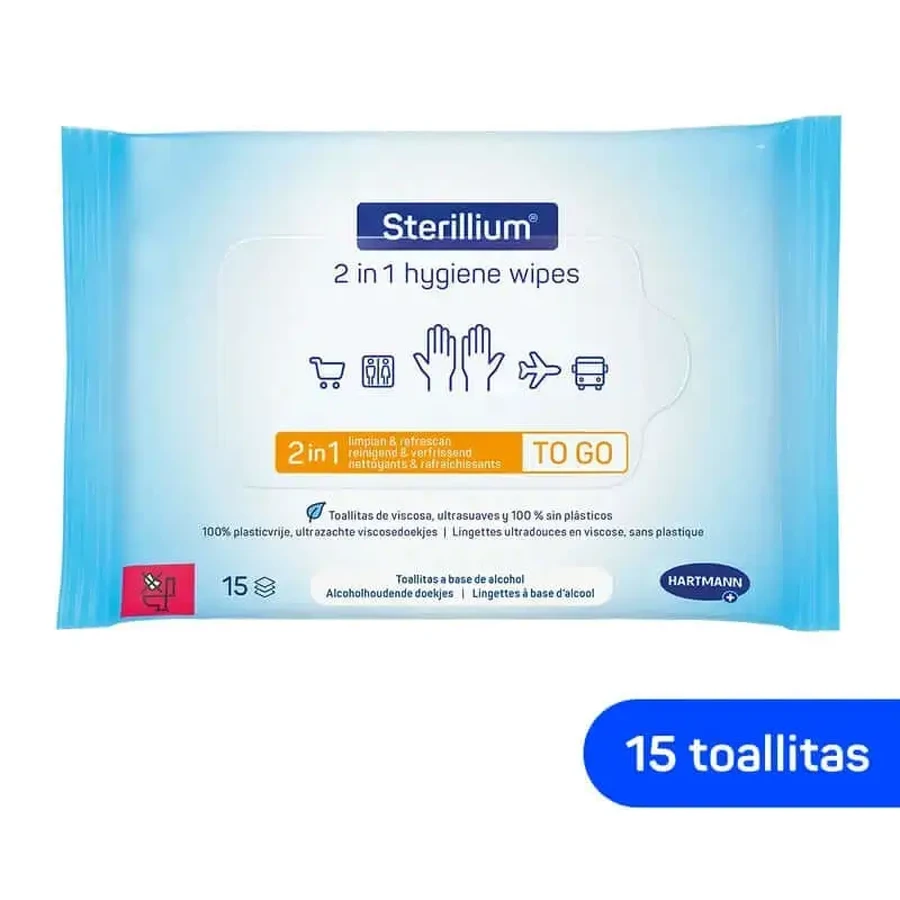 Очищающие салфетки Sterillium 2 в 1, 15 шт.: цены и характеристики