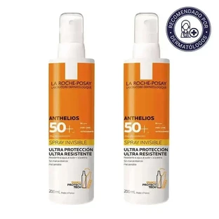 La Roche Posay Anthelios Invisible Spray Pack SPF 50+ Солнцезащитный крем для тела, 2X200 мл