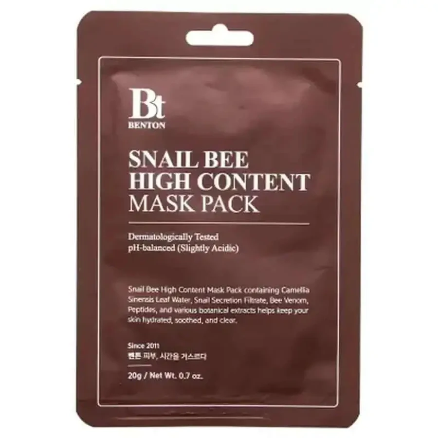 Benton Snail Bee High Containment Mask, 20 г - маска з високим вмістом бджолиного равлика: ціни та характеристики