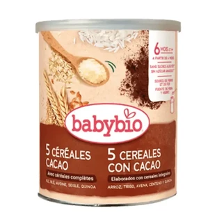 Babybio 5 злаков с какао, 220 грамм