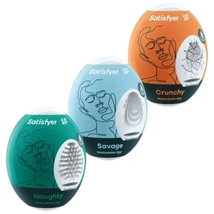 Яйця для мастурбатора Satisfyer Naughty, Savage & Crunchy 3 шт.