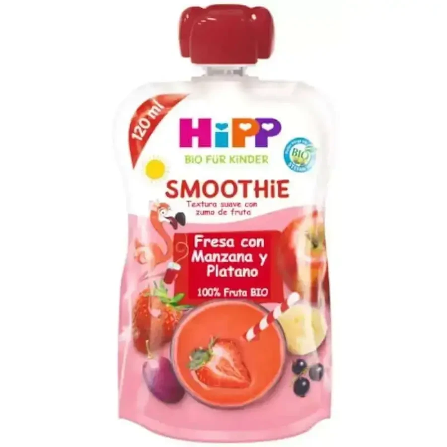 Hipp Organic Strawberry Apple & Banana Smoothie, 120 мл: цены и характеристики