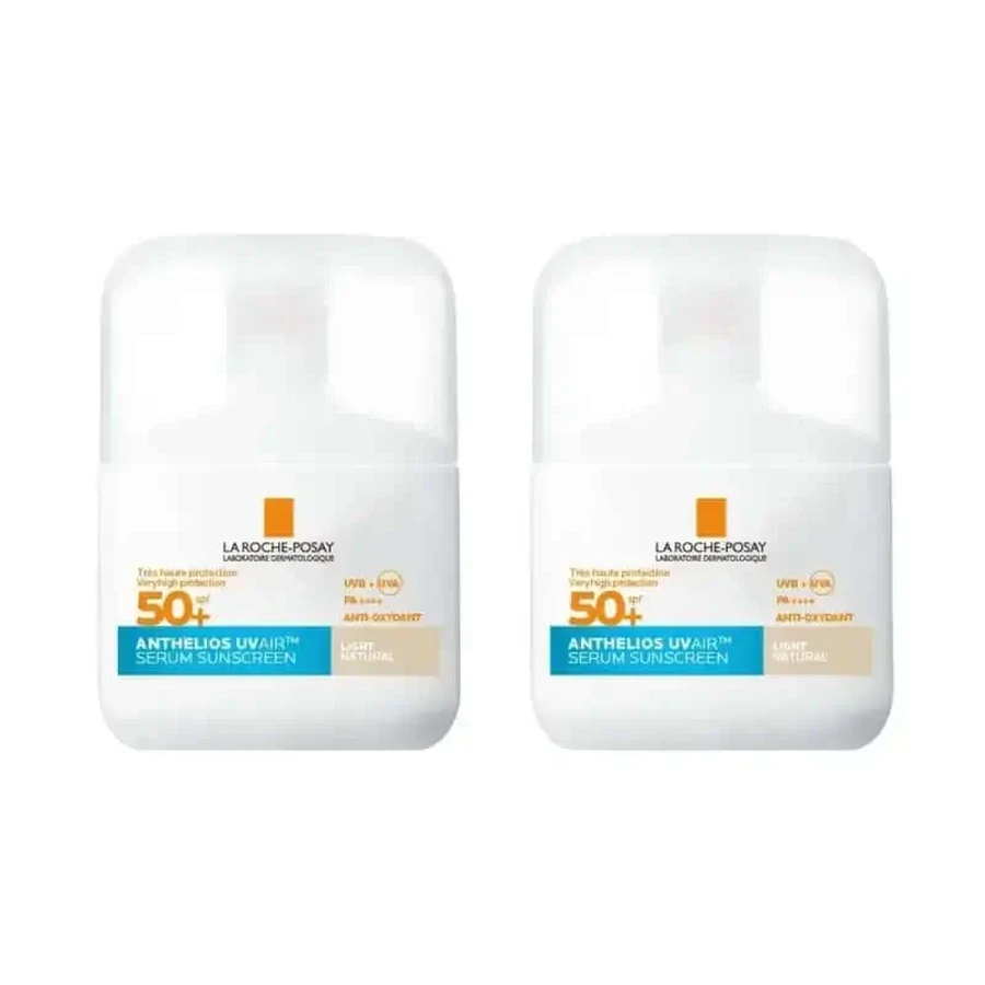La Roche Posay Anthelios Uvair Сонцезахисна сироватка Spf50+ Tinted Light, 2X50 мл: ціни та характеристики
