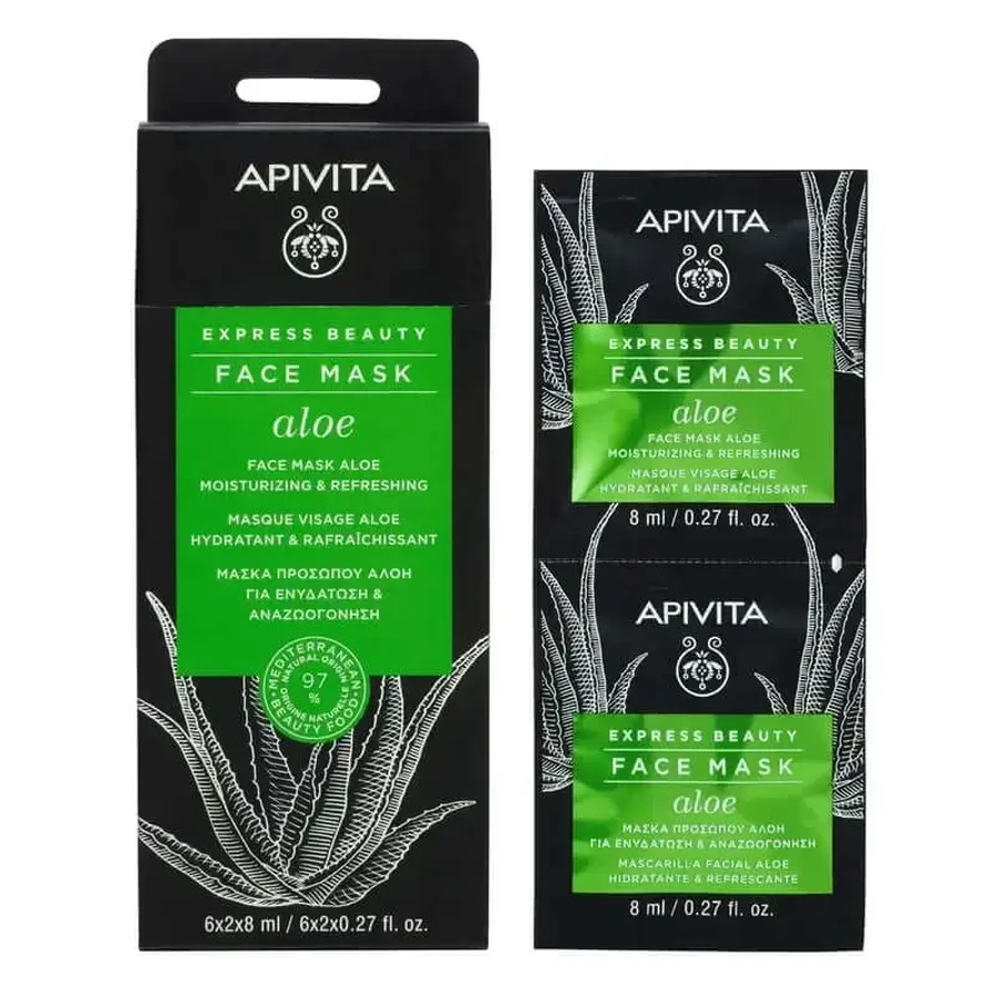APIVITA Express Beauty Увлажняющая маска с алоэ: цены и характеристики