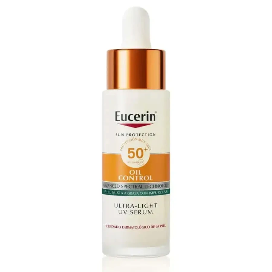 Сироватка для обличчя Eucerin Sun Oil Face Control Uv Serum Spf50+, 30 мл: ціни та характеристики