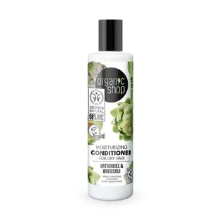 Зволожуючий кондиціонер для сухого волосся з артишоком та броколі Organic Shop, 280 мл
