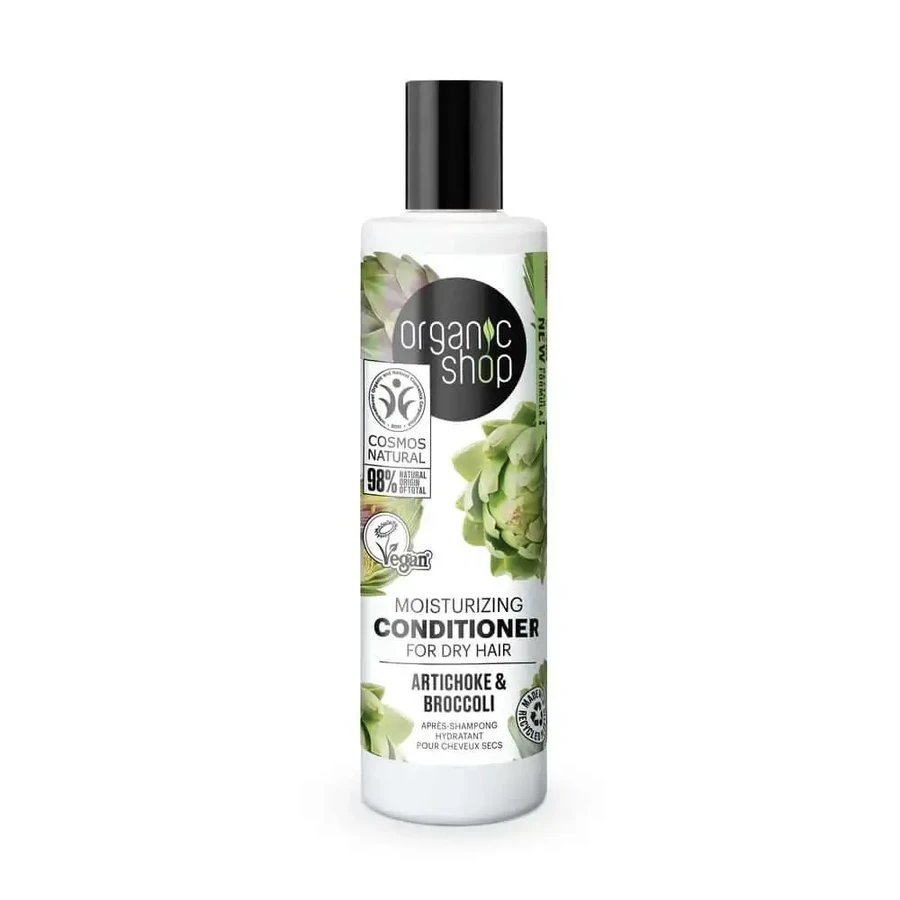 Зволожуючий кондиціонер для сухого волосся з артишоком та броколі Organic Shop, 280 мл: ціни та характеристики