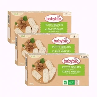 Печиво для росту Babybio з фундуком, упаковка 3 х 160 г