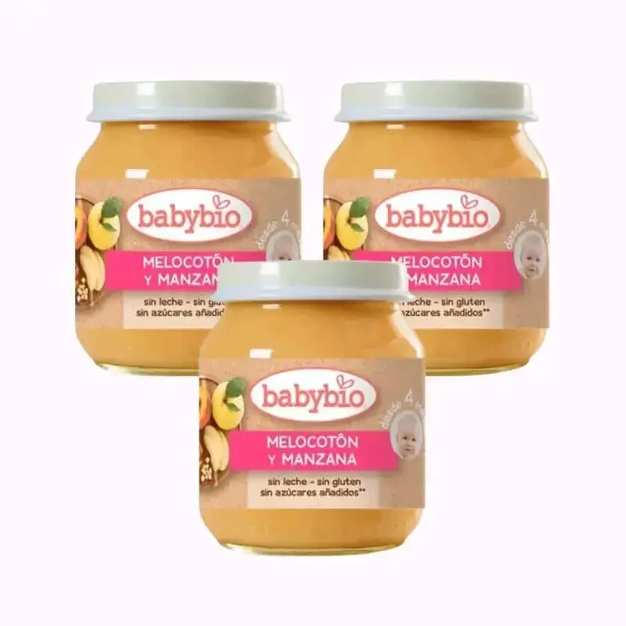 Babybio Персик-яблуко, упаковка 3 х 130 г: ціни та характеристики