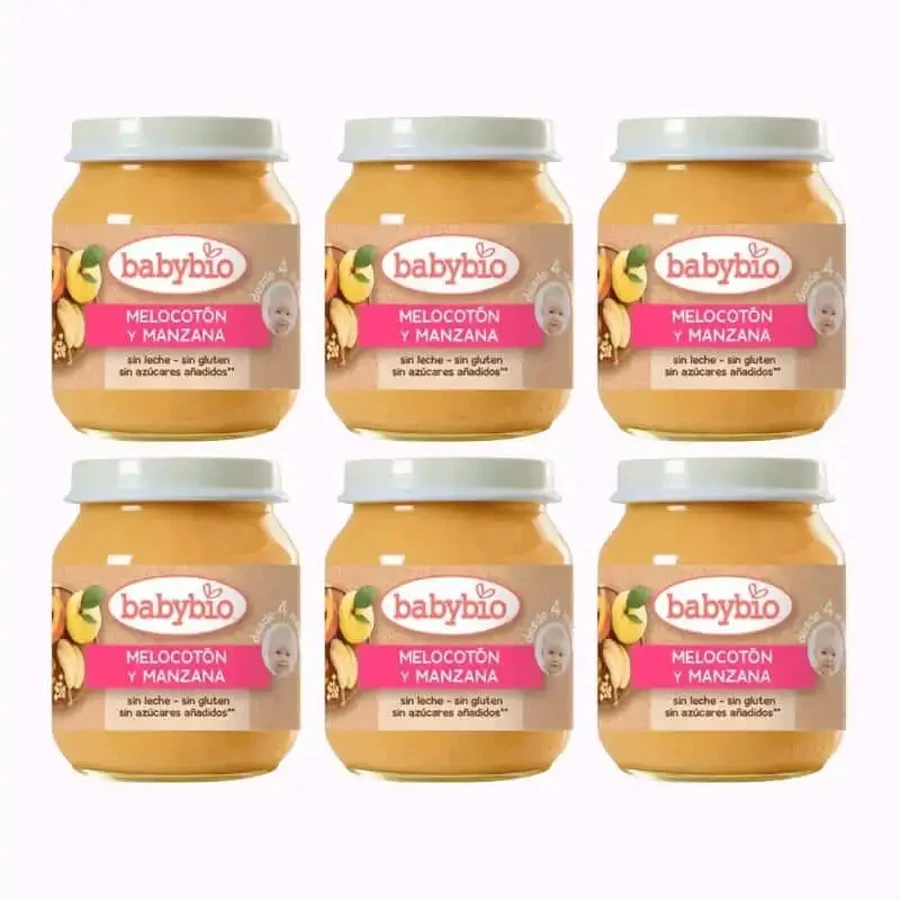 Babybio Персик-яблуко, упаковка 6 х 130 г: ціни та характеристики