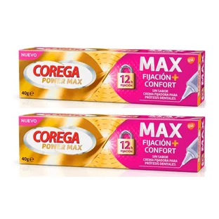 Corega Duplo Max Fixing + Comfort Fixing Cream для зубных протезов, 2 x 40 гр.