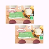 Babybio Йогурт овсяный Банан Черника, упаковка 2 x 2x130 г