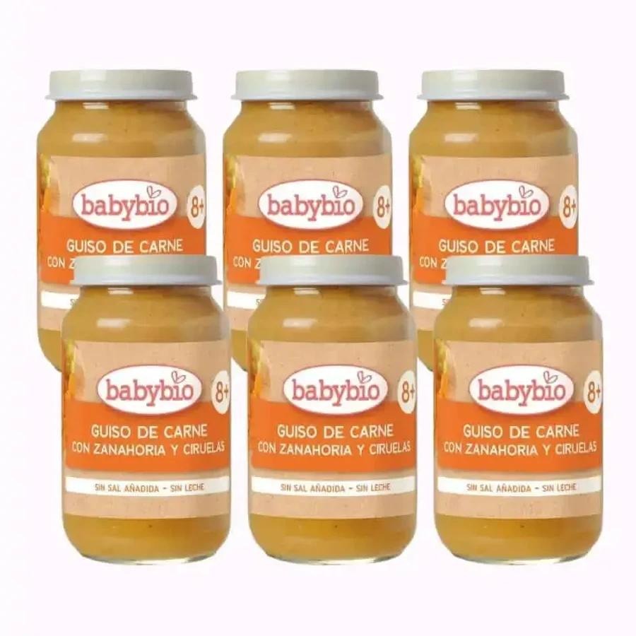 Яловичина тушкована з морквою та сливами, Babybio, упаковка 6 х 200 г: ціни та характеристики
